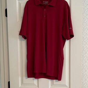 Columbia Golf Deep Red Polo Shirt